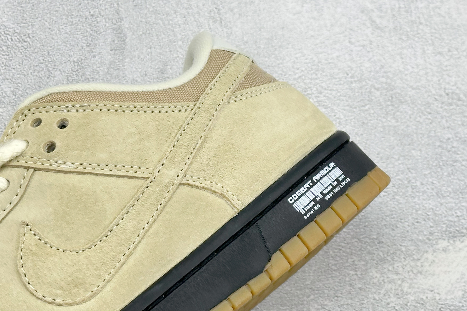 K版Nike SB Dunk Low 卡其黑灰勾 低帮休闲板鞋 #定制鞋盒 超高清洁度 皮料切割干净无任何毛边 细节完美