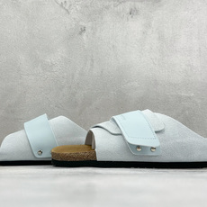 TG版博肯 Birkenstock Boston Suede 系列平底复古软木底休闲拖鞋 鞋头黑色牛皮包头设计,加尼龙布 TG版博肯 Birkenstock Boston Suede 系列平底复古软木底休闲拖鞋 鞋头黑色牛皮包头设计,加尼龙布