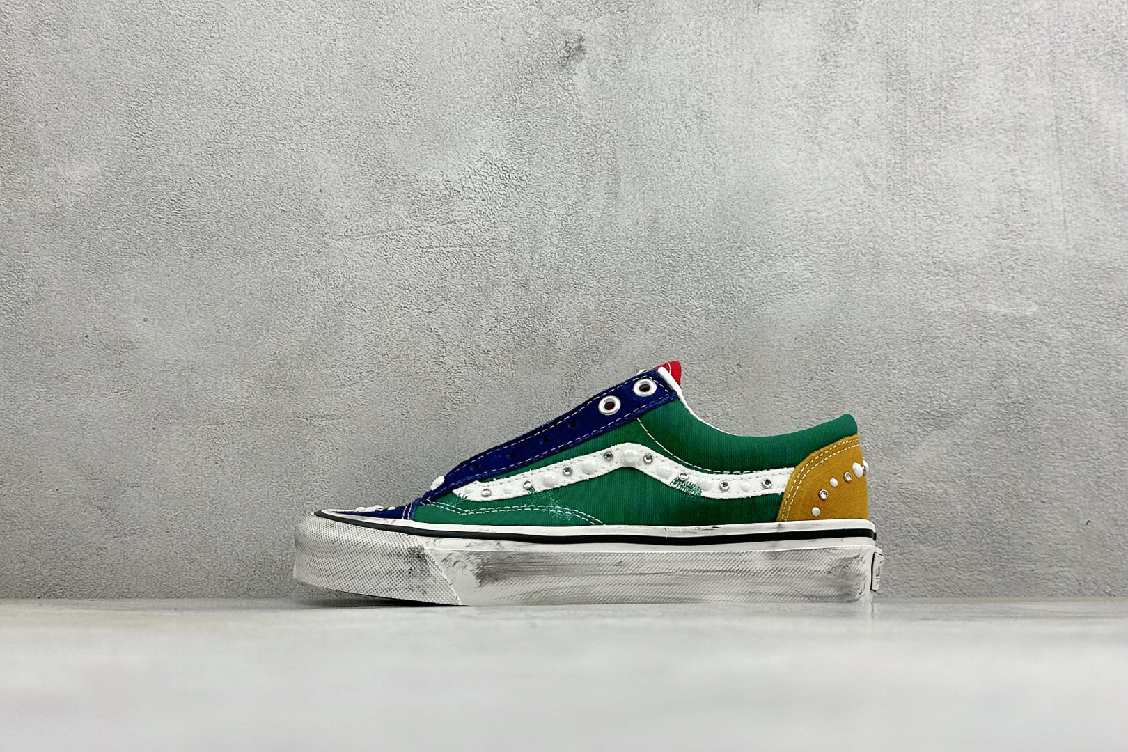 Vans Old Skool 36 Premium Pearlized OTW高端支线 撞色拼接珍珠铆钉 做旧复古休闲板