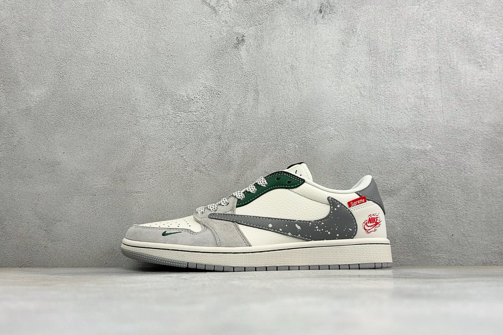 福利特价 Air Jordan 1 Low AJ1 乔1 联名 高端定制 倒钩低帮复古篮球鞋 #定制皮料 原厂3D打印 