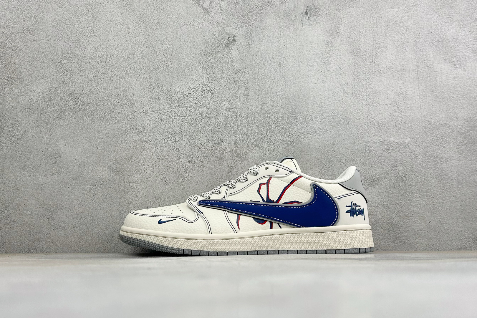 福利特价 Air Jordan 1 Low AJ1 乔1 联名 高端定制 倒钩低帮复古篮球鞋 #定制皮料 原厂3D打印 
