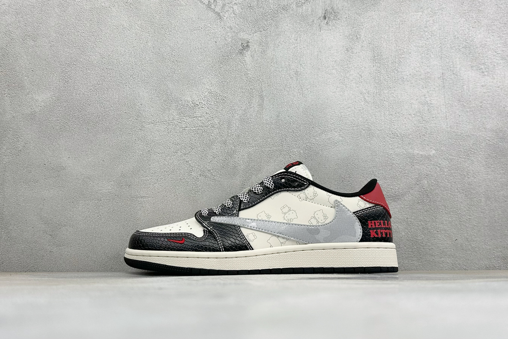 福利特价 Air Jordan 1 Low AJ1 乔1 联名 高端定制 倒钩低帮复古篮球鞋 #定制皮料 原厂3D打印 