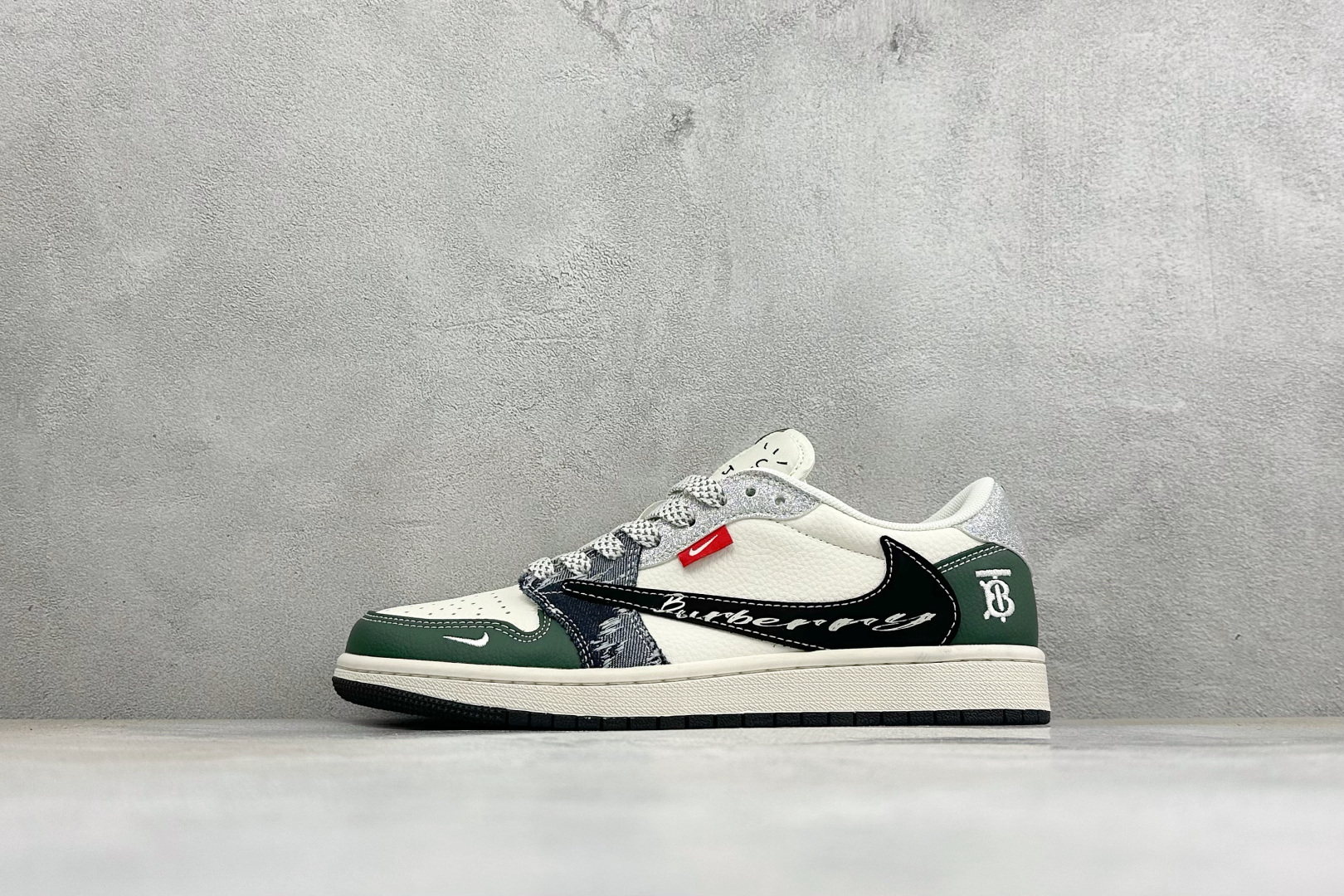 福利特价 Air Jordan 1 Low AJ1 乔1 联名 高端定制 倒钩低帮复古篮球鞋 #定制皮料 原厂3D打印 