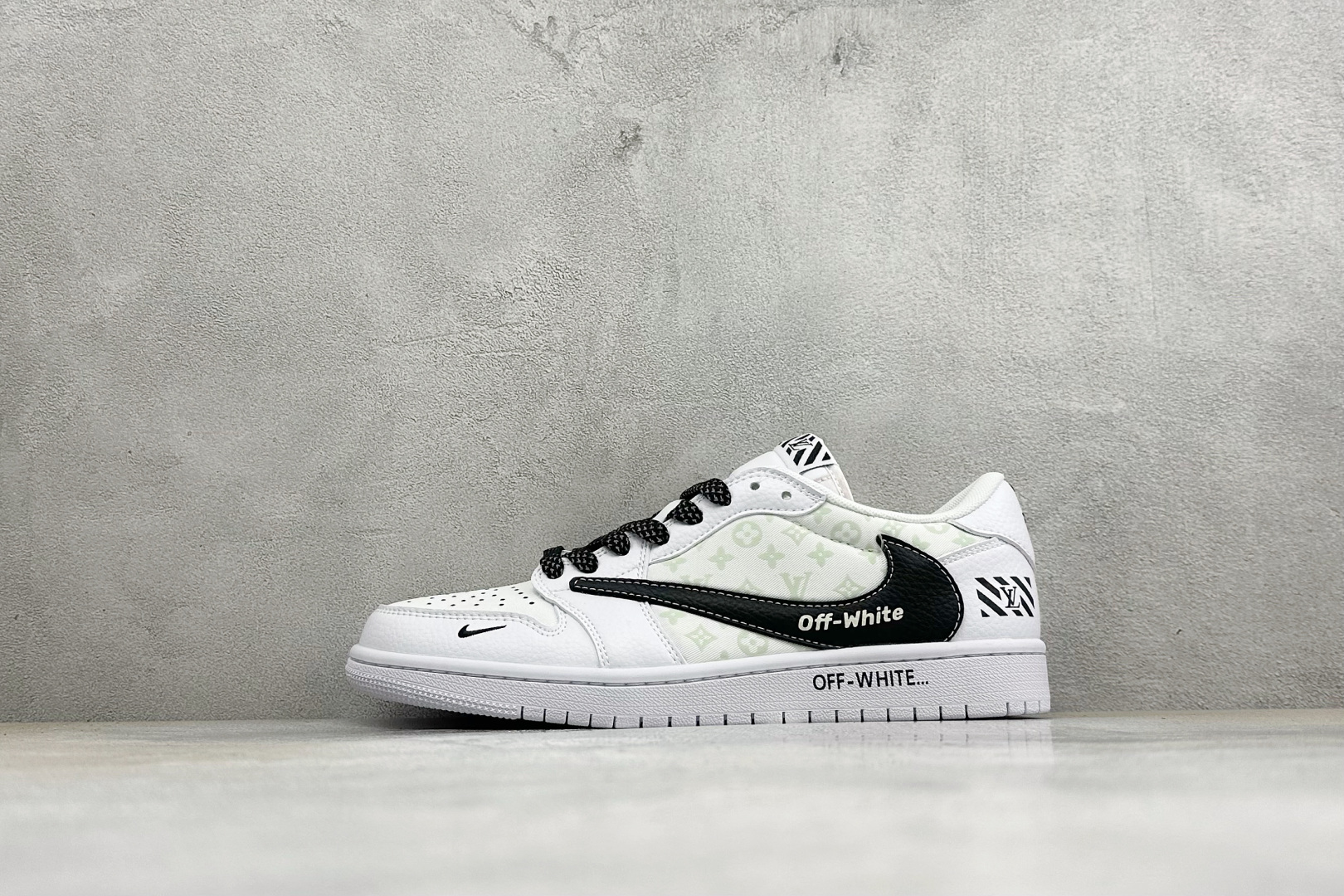 福利特价 Air Jordan 1 Low AJ1 乔1 联名 高端定制 倒钩低帮复古篮球鞋 #定制皮料 原厂3D打印 