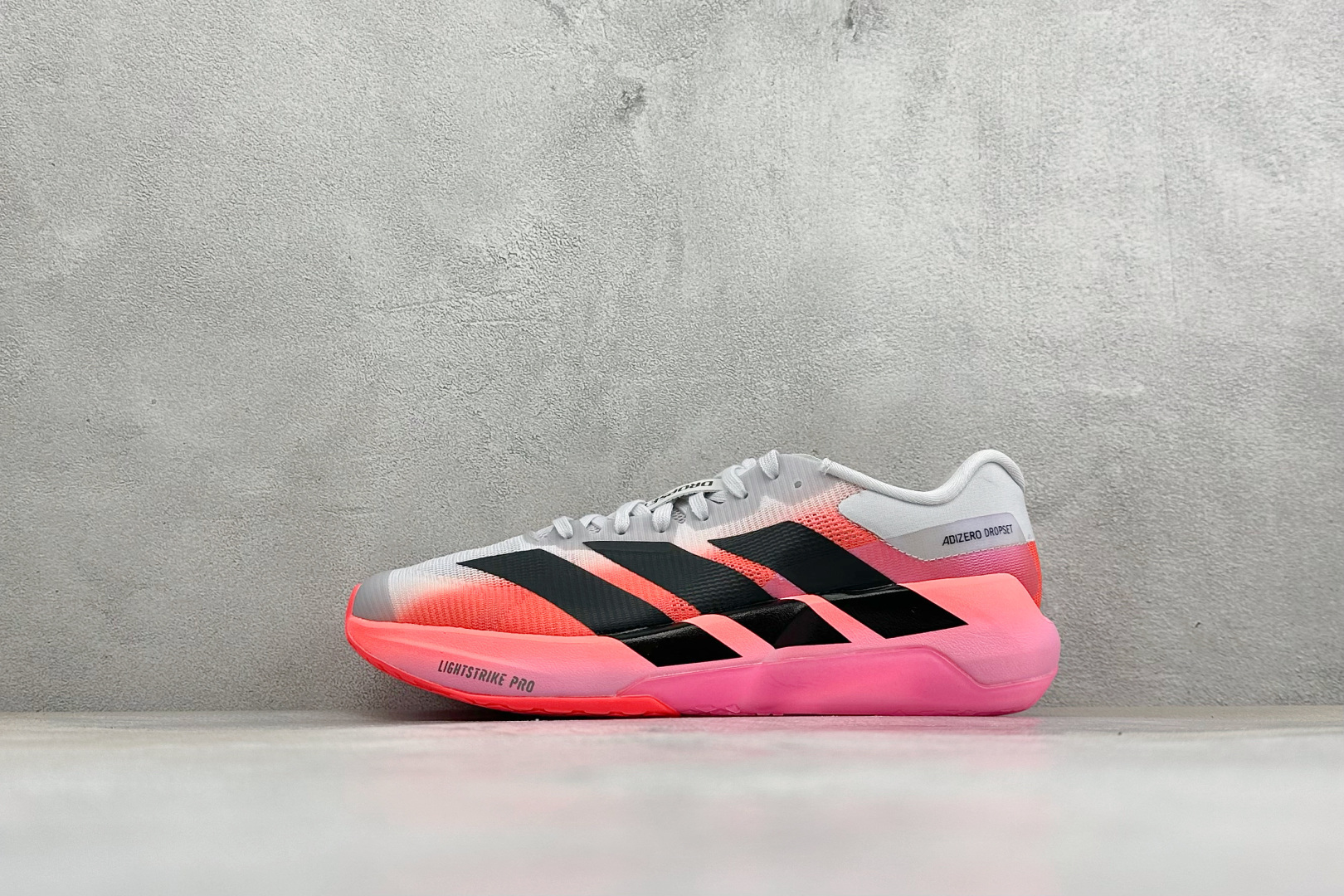 ML版Adidas Adizero Dropset Pro Traine 阿迪达斯 舒适贴合马拉松训练跑步鞋 整体采用前