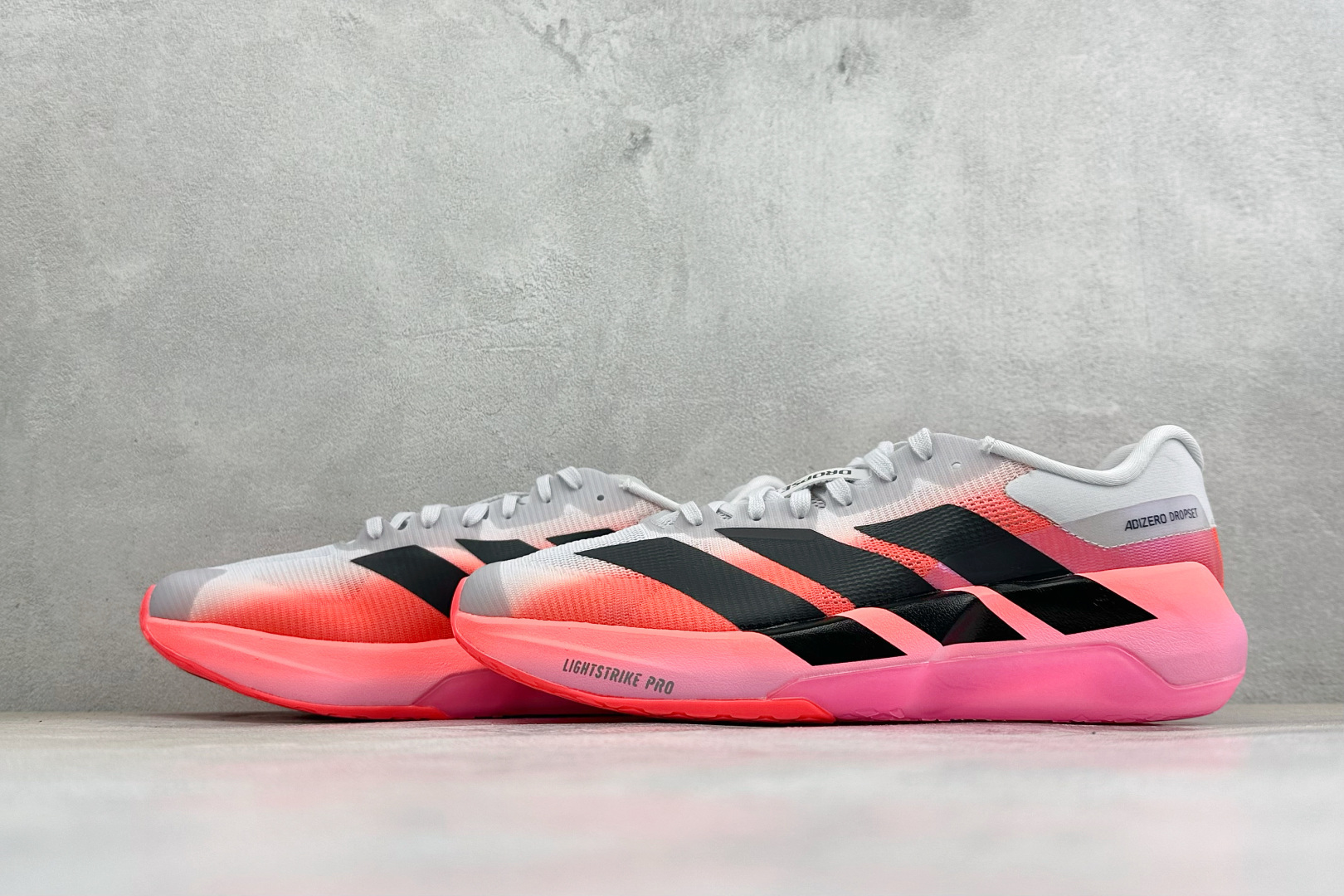 ML版Adidas Adizero Dropset Pro Traine 阿迪达斯 舒适贴合马拉松训练跑步鞋 整体采用前