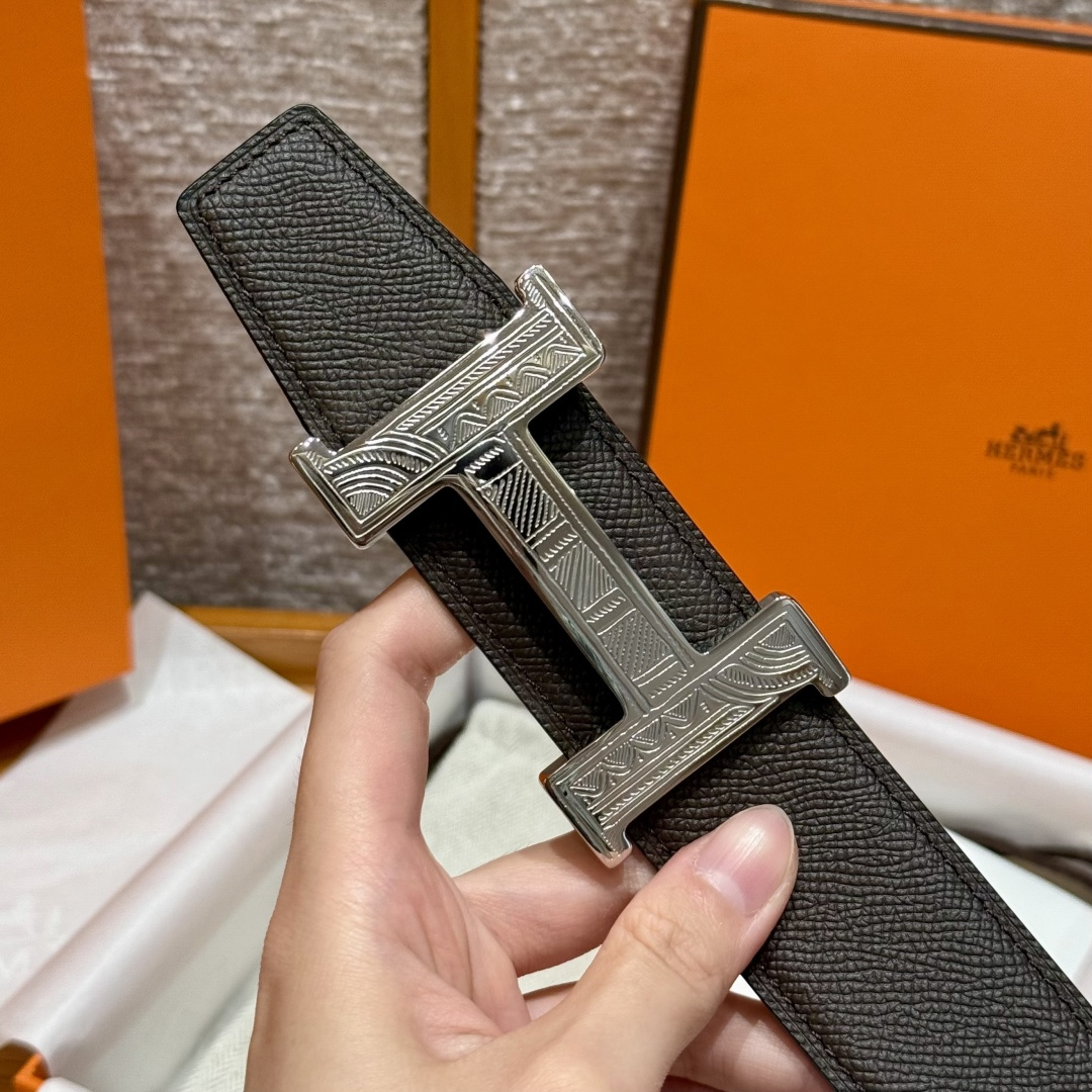 H家Touareg 皮带扣&双面皮腰 - 手工雕刻のユニークデザイン