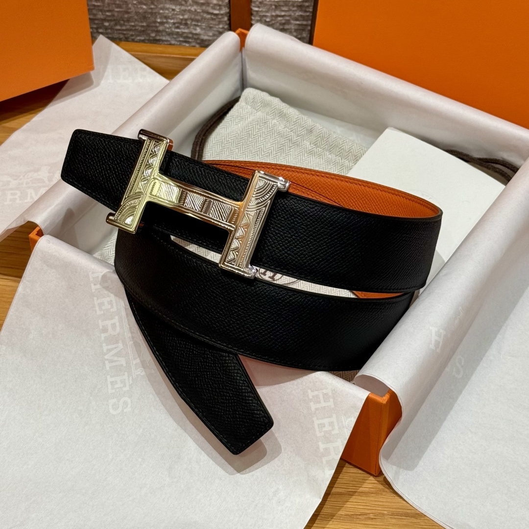 H家Touareg 皮ベルト&ダブルサイドレザーウエスト