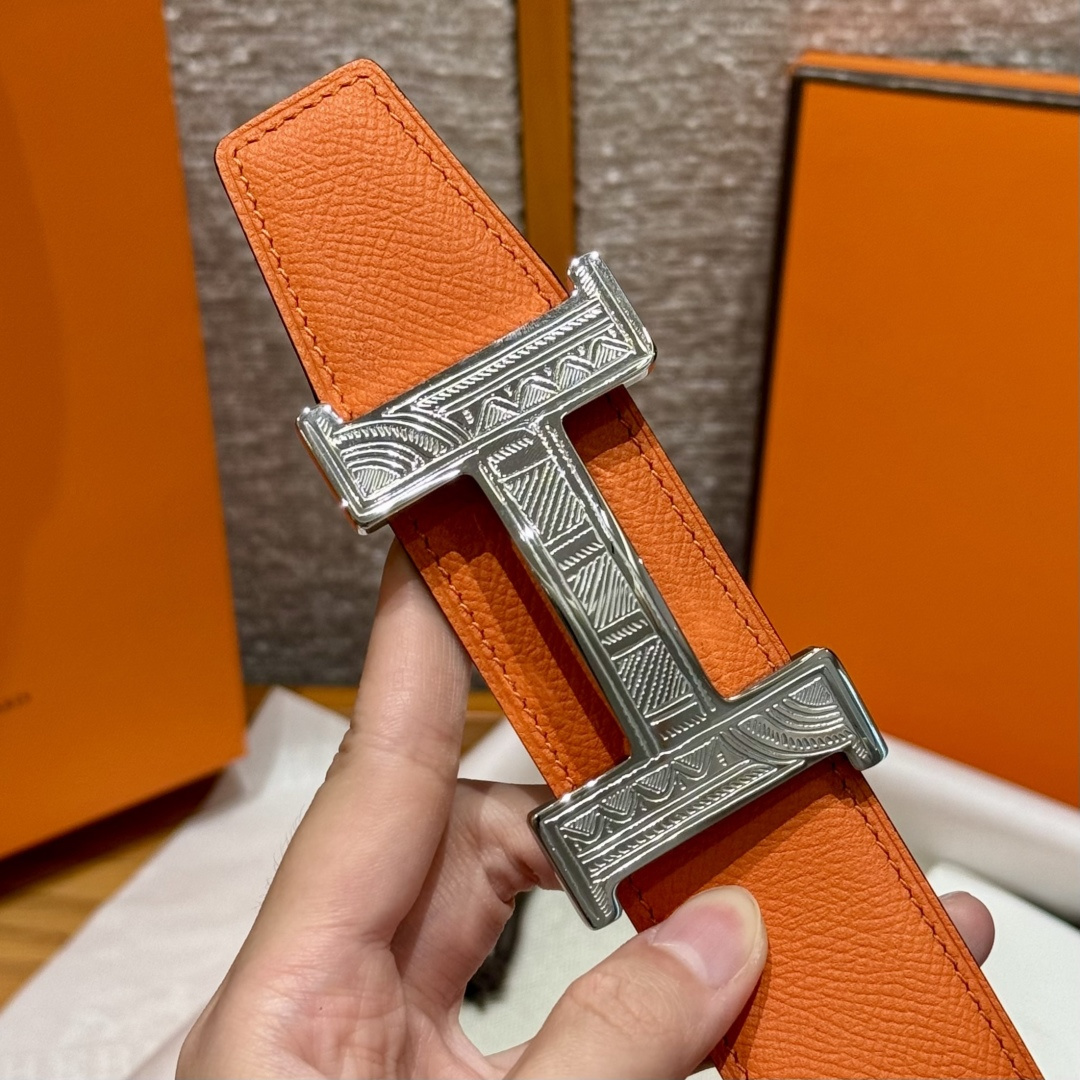 H家Touareg 皮ベルト&ダブルサイドレザーウエスト