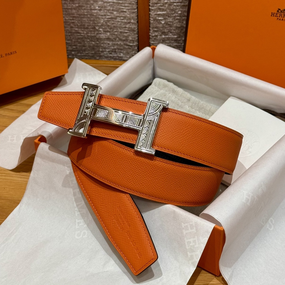 H家Touareg 皮ベルト&ダブルサイドレザーウエスト