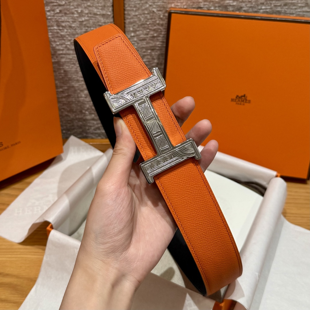 H家Touareg 皮ベルト&ダブルサイドレザーウエスト