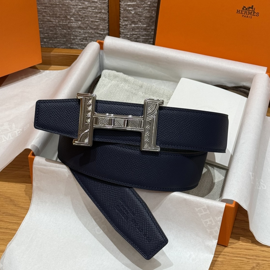 H家Touareg 皮带扣&双面皮腰 - 手工彫刻のユニークデザイン