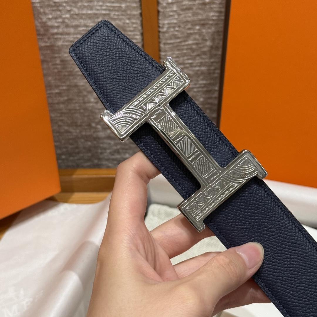 H家Touareg 皮带扣&双面皮腰 - 手工彫刻のユニークデザイン