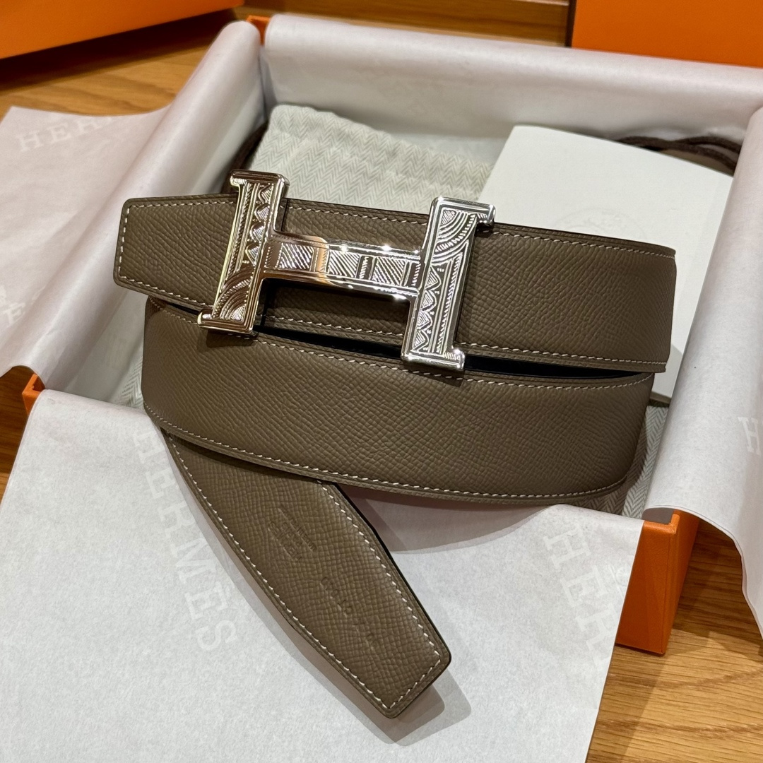 H家Touareg 皮带扣&双面皮腰 - 手工雕刻のユニークデザイン