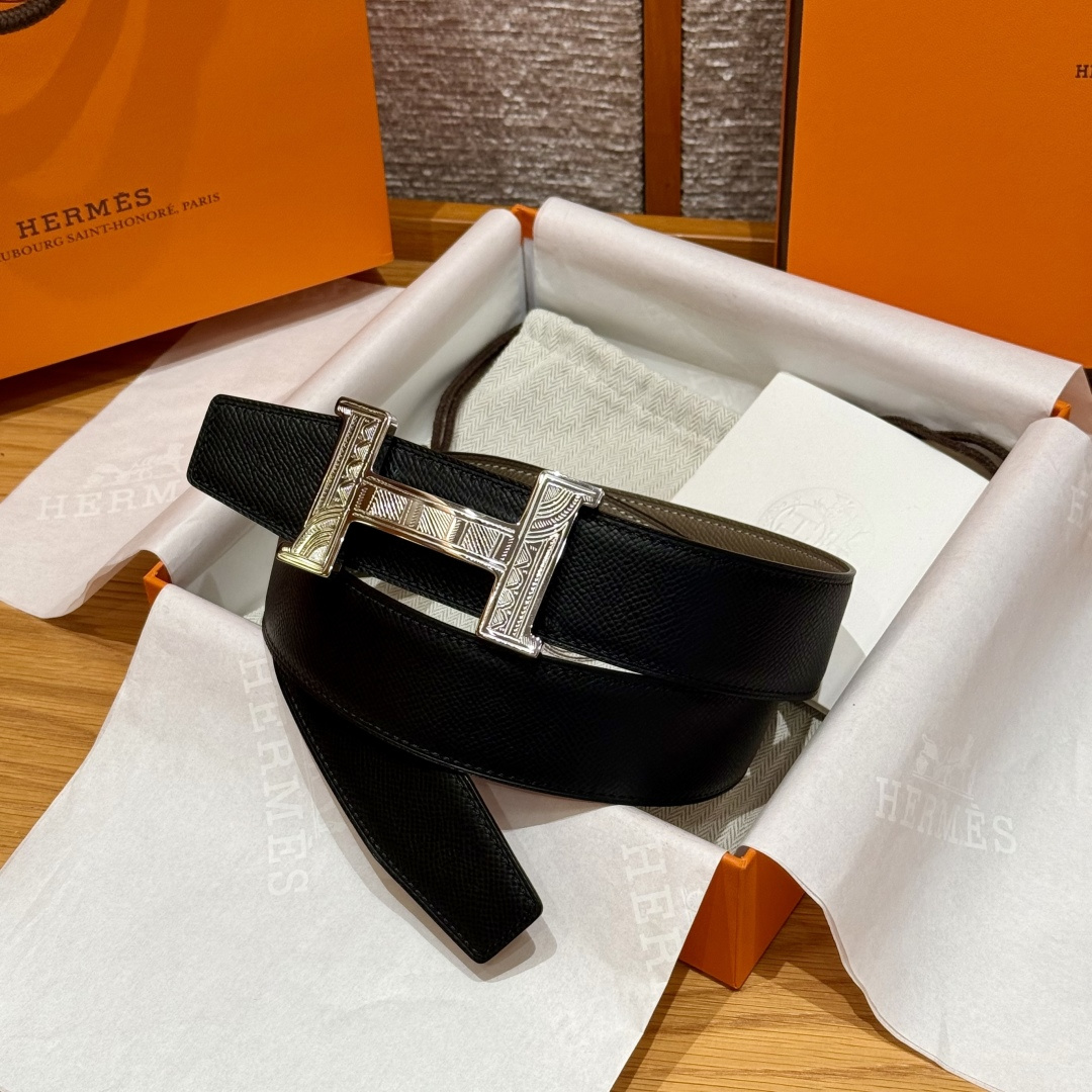 H家Touareg 皮带扣&双面皮腰 - 手工雕刻のユニークデザイン