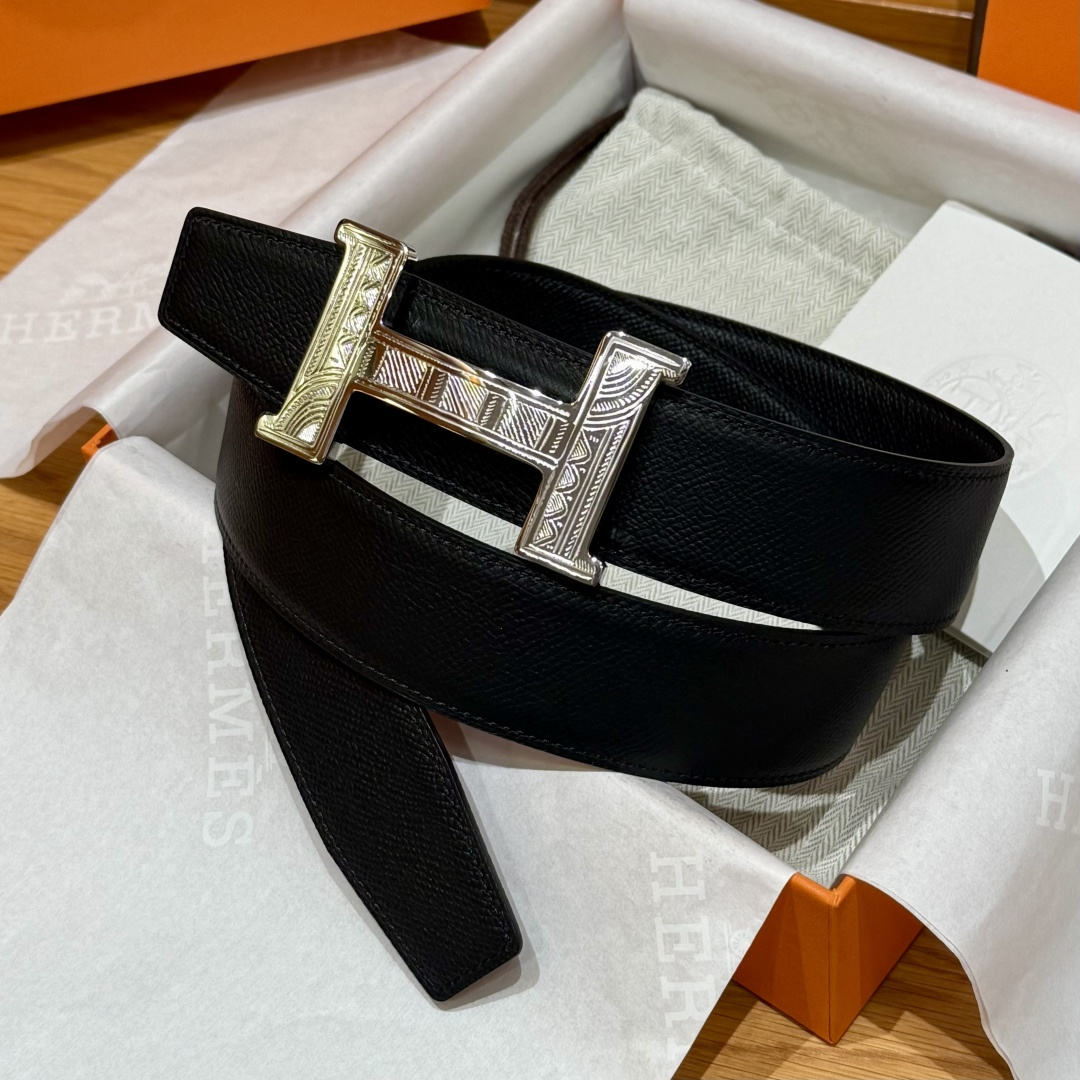 H家Touareg 皮带扣&双面皮腰 - 手工雕刻のユニークデザイン