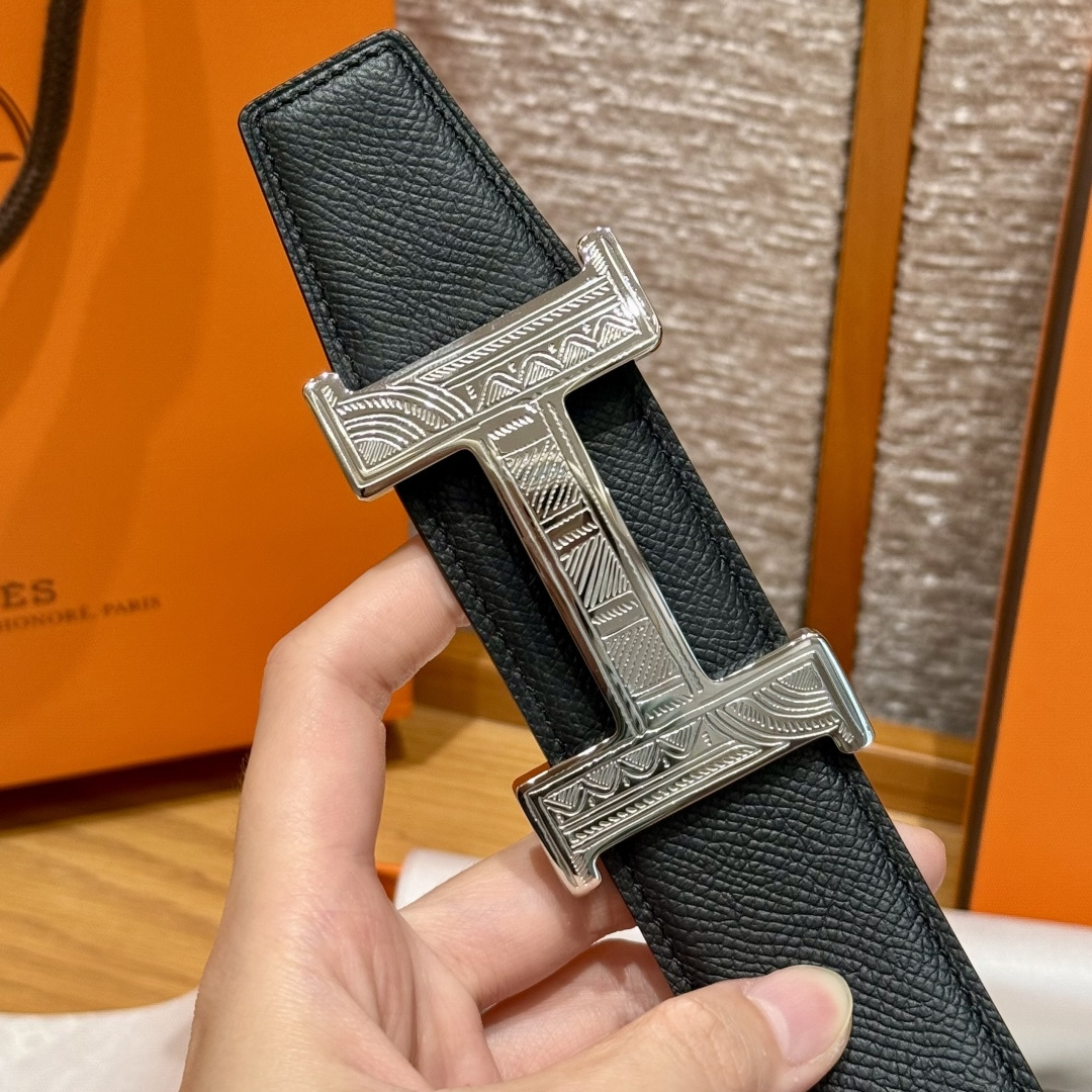 H家Touareg 皮带扣&双面皮腰 - 手工雕刻のユニークデザイン