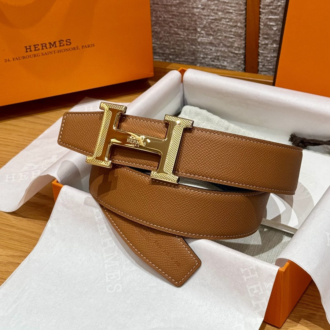 H家男士双面腰带 - オリジナルデザインと高品質のビジネスカジュアル