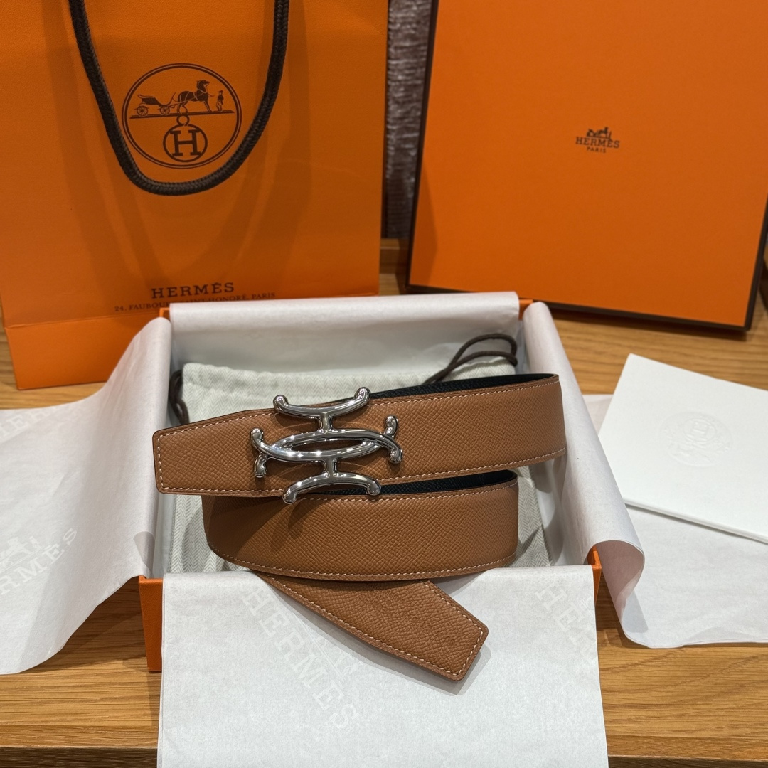 H家双面男款腰带 - スタイリッシュなビジネス＆カジュアル