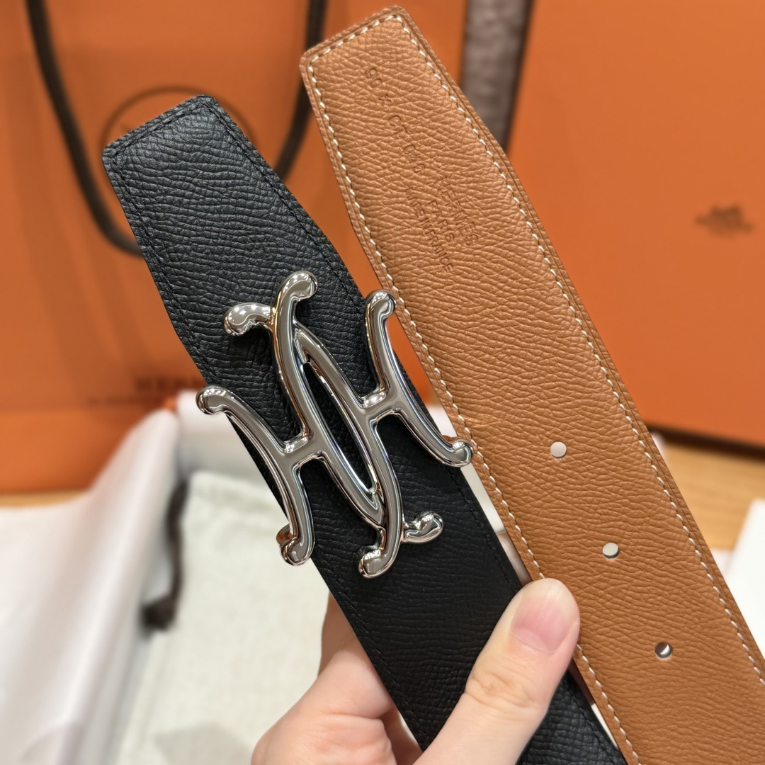 H家双面男款腰带 - スタイリッシュなビジネス＆カジュアル