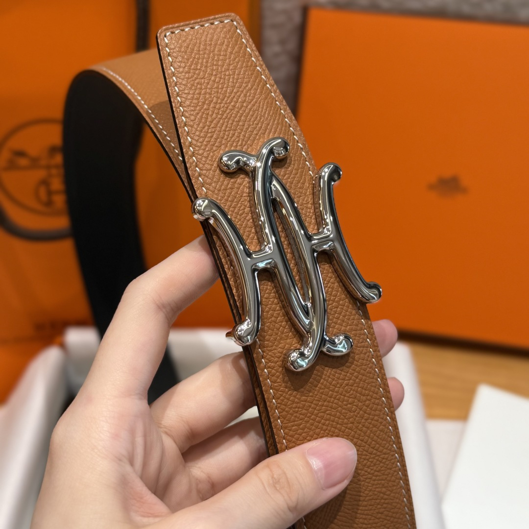 H家双面男款腰带 - スタイリッシュなビジネス＆カジュアル