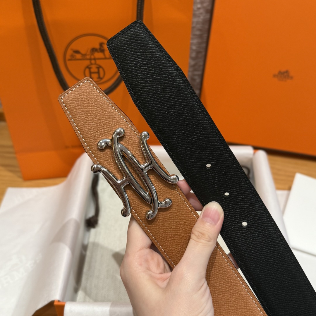 H家双面男款腰带 - スタイリッシュなビジネス＆カジュアル