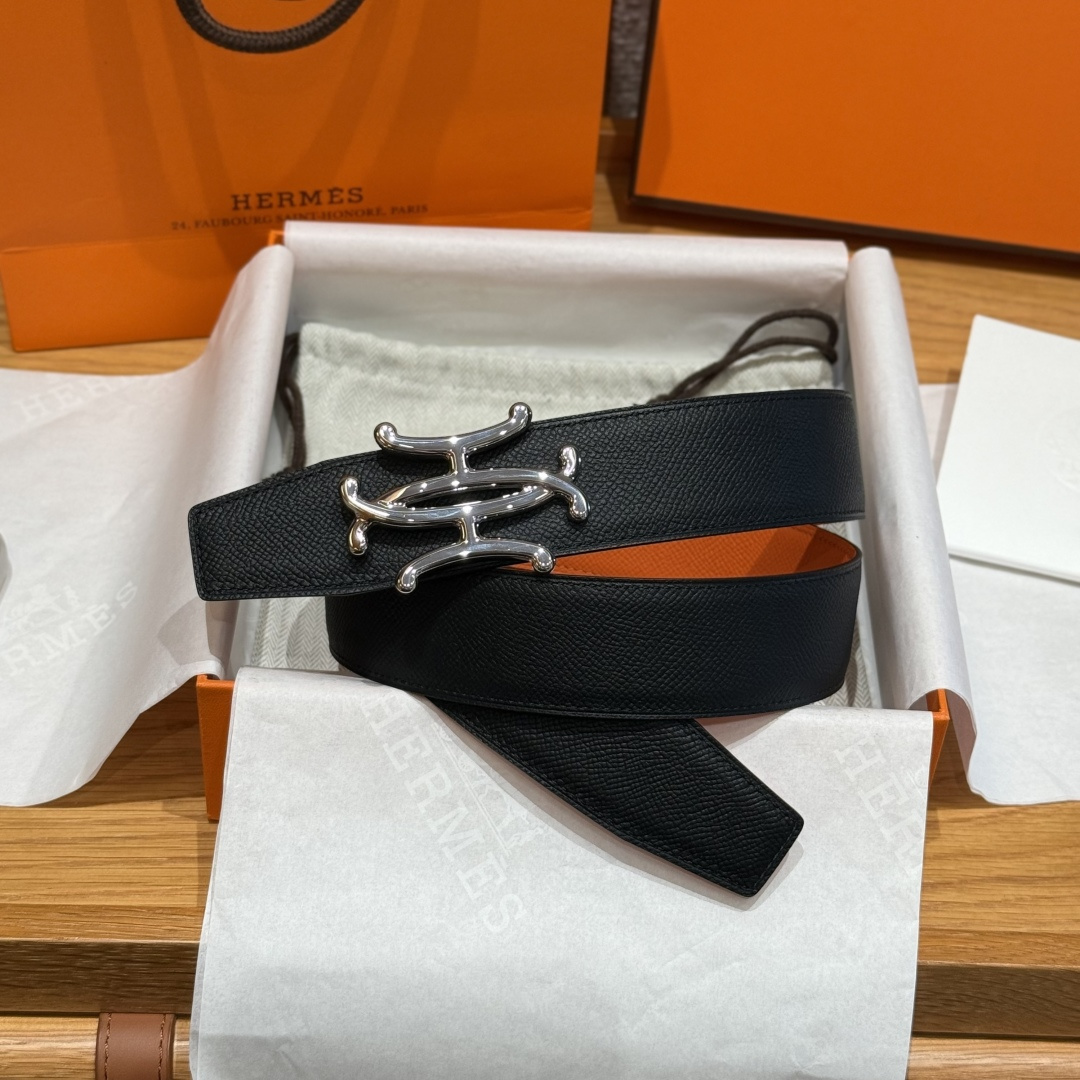 H家双面男款腰带 - 両面使用可能なビジネス＆カジュアルベルト