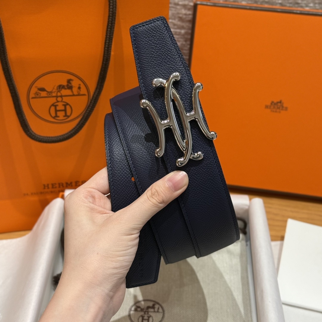 H家双面男款腰带 - スタイリッシュな2WAYデザイン