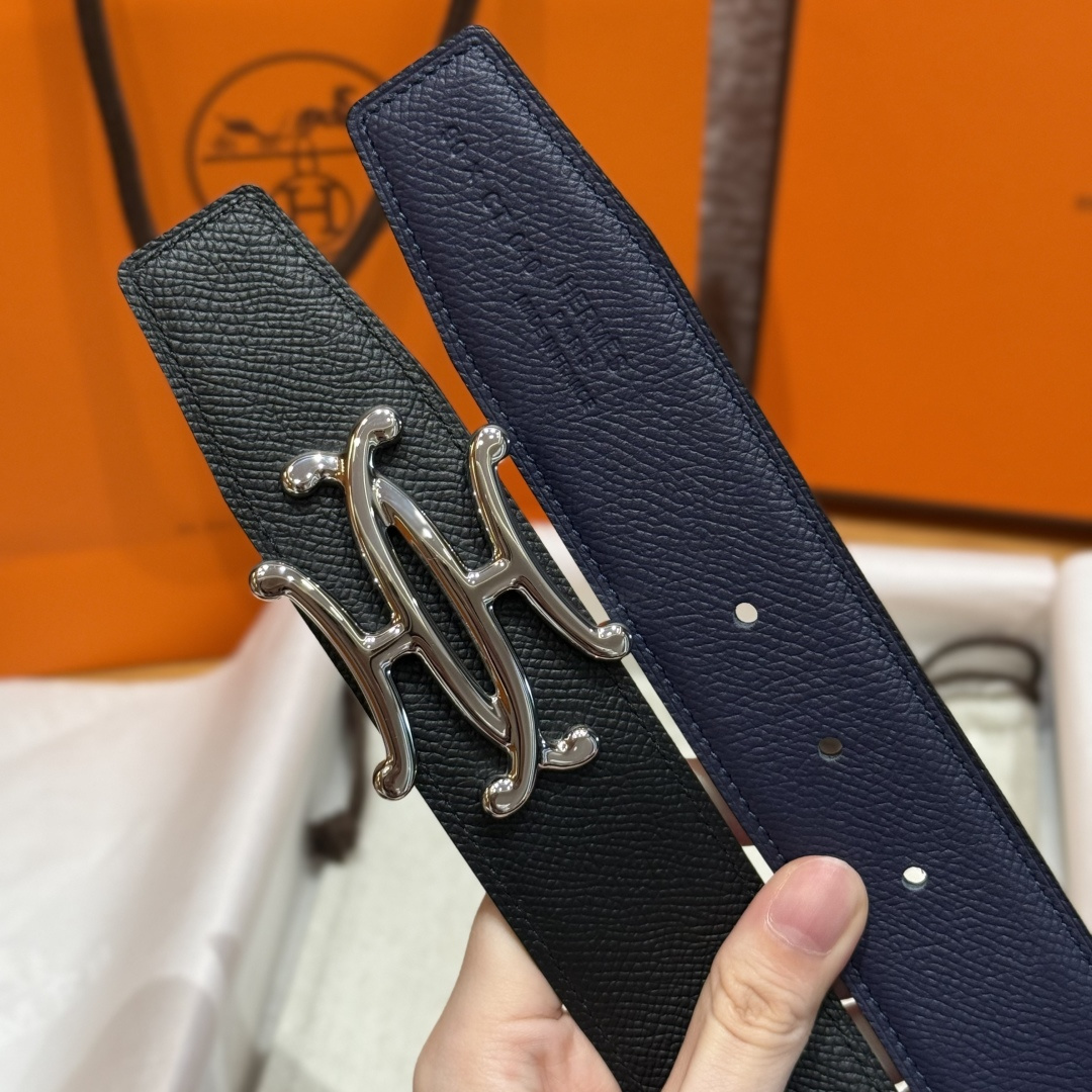 H家双面男款腰带 - スタイリッシュな2WAYデザイン