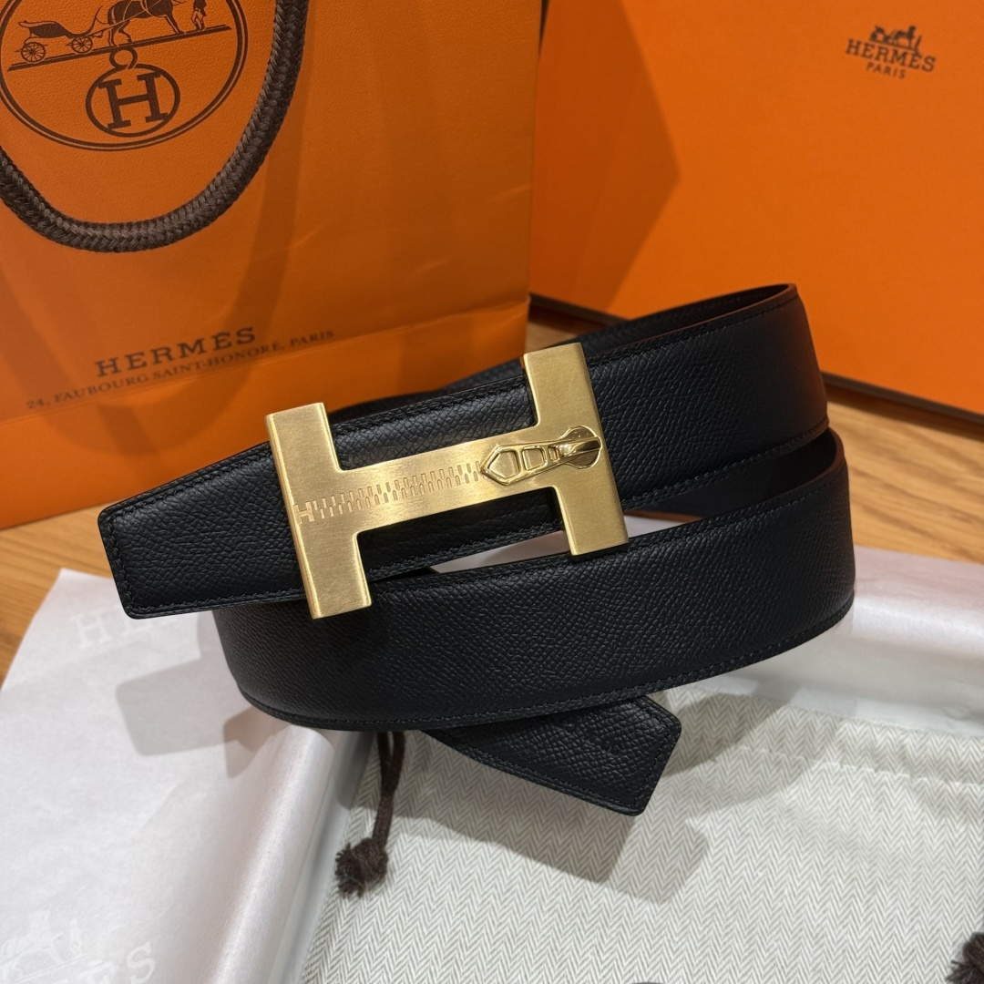 H家Quizz Ferme-Tout双面皮腰带 - エレガントなデザインと高品質な素材