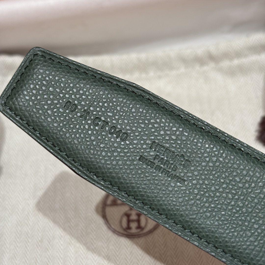 H家Quizz Ferme-Tout双面皮腰带 - エプソムレザーの高級感