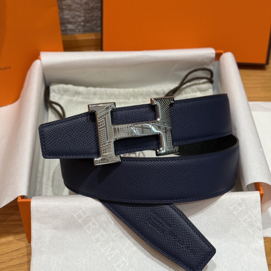 H家Touareg 皮带扣&双面皮腰 - 手工彫刻の高級レザー