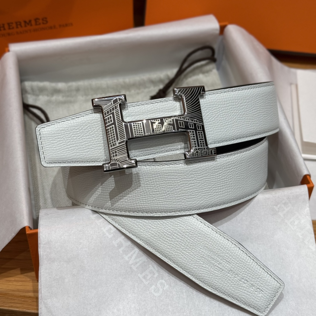 H家Touareg 皮带扣 & 双面皮腰 - 手工彫刻の独特デザイン