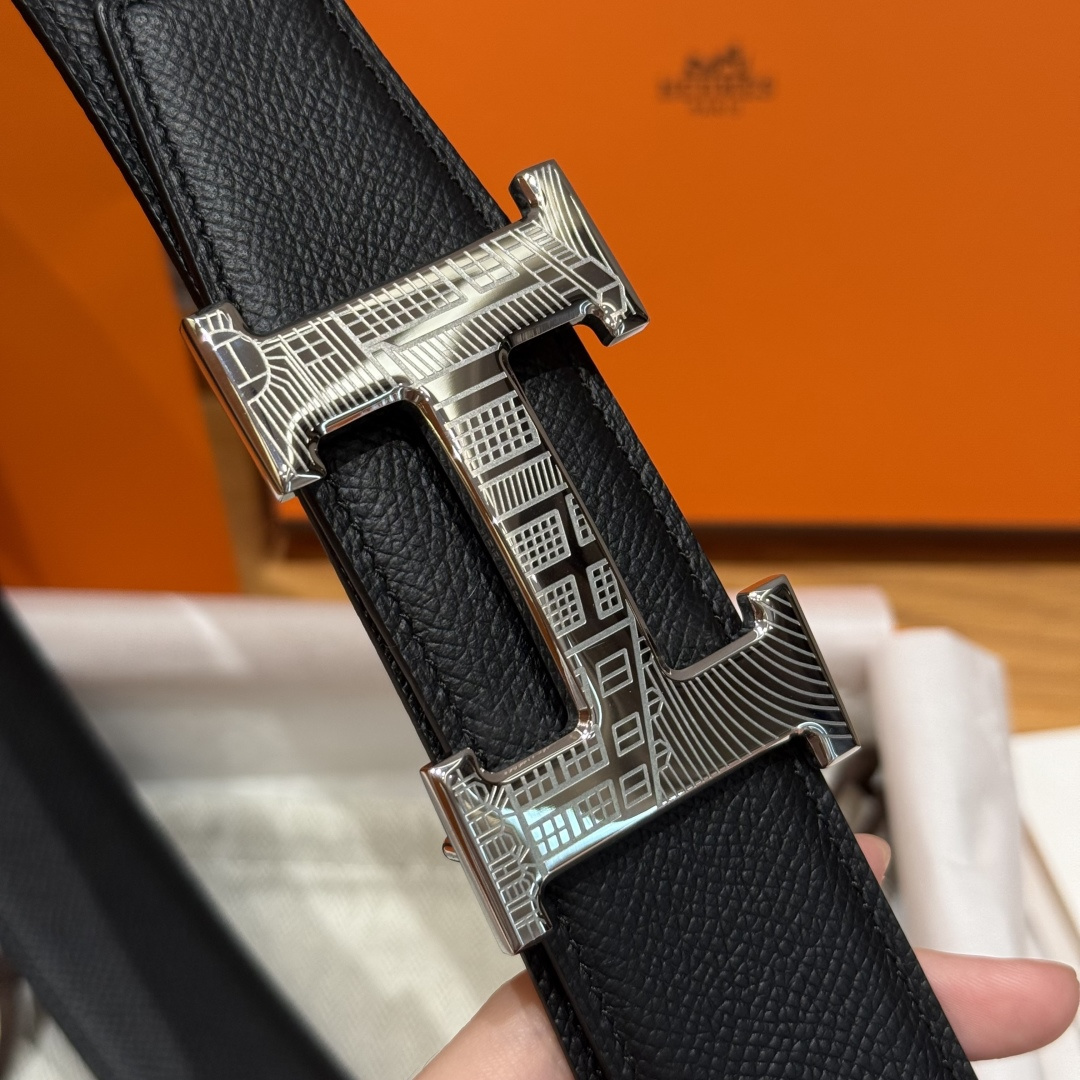 H家Touareg 皮帯扣&双面皮腰 - 手工雕刻のユニークなデザイン