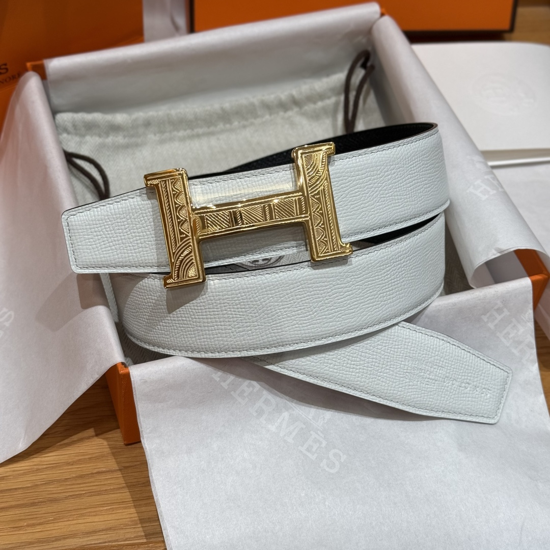 H家Touareg 皮带扣&双面皮腰 - 手工雕刻のユニークデザイン