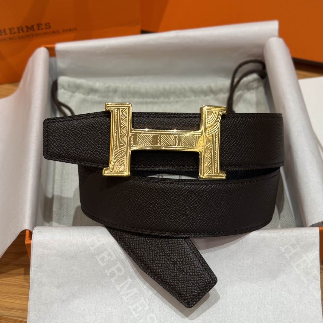 H家Touareg 皮带扣&双面皮腰 - 手工雕刻デザイン