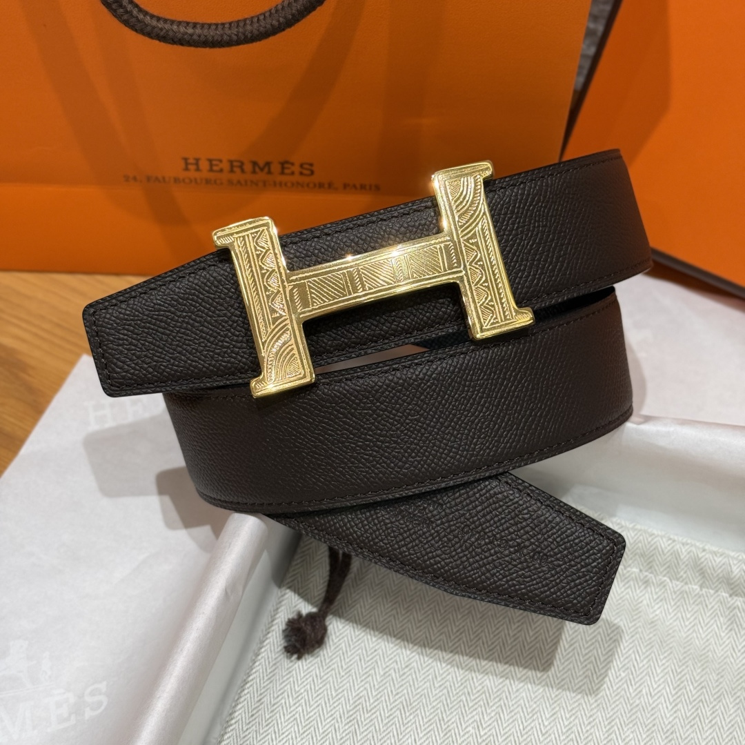 H家Touareg 皮带扣&双面皮腰 - 手工雕刻デザイン