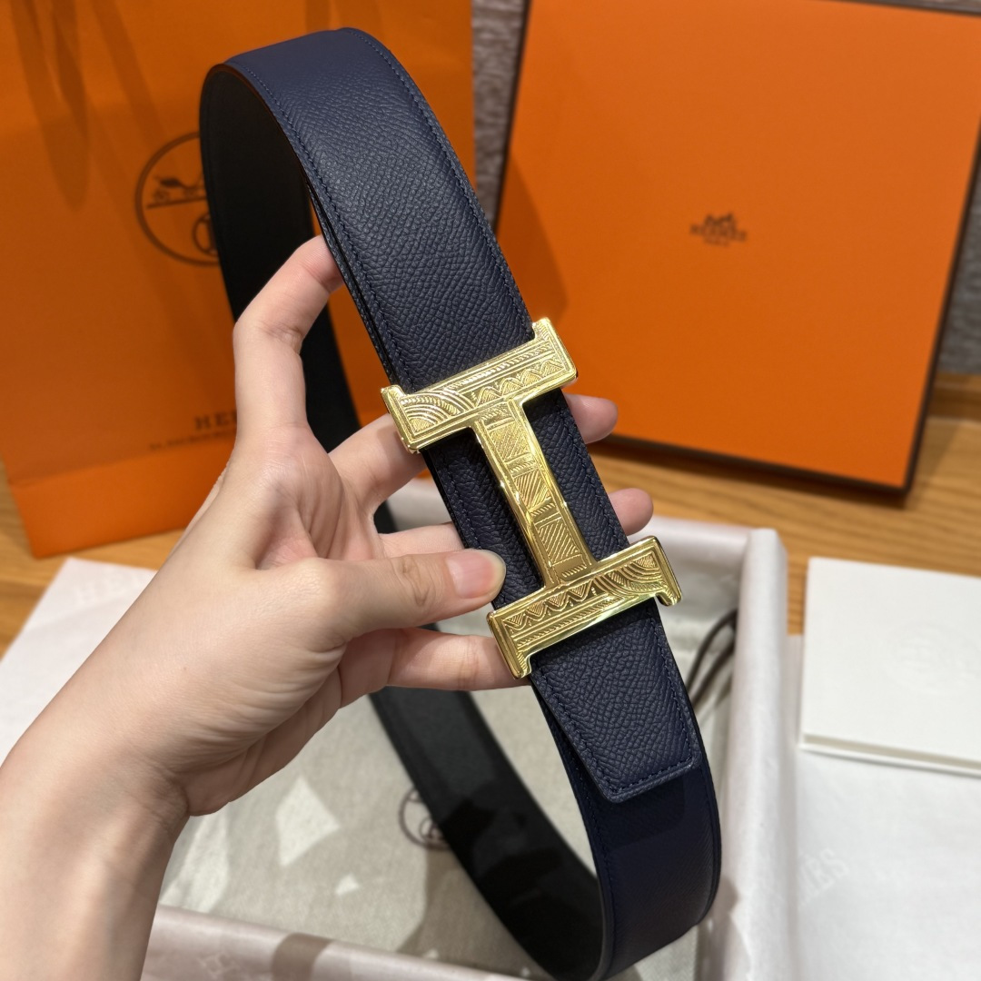 H家Touareg 皮帯扣&双面皮腰 - 手工雕刻のユニークデザイン