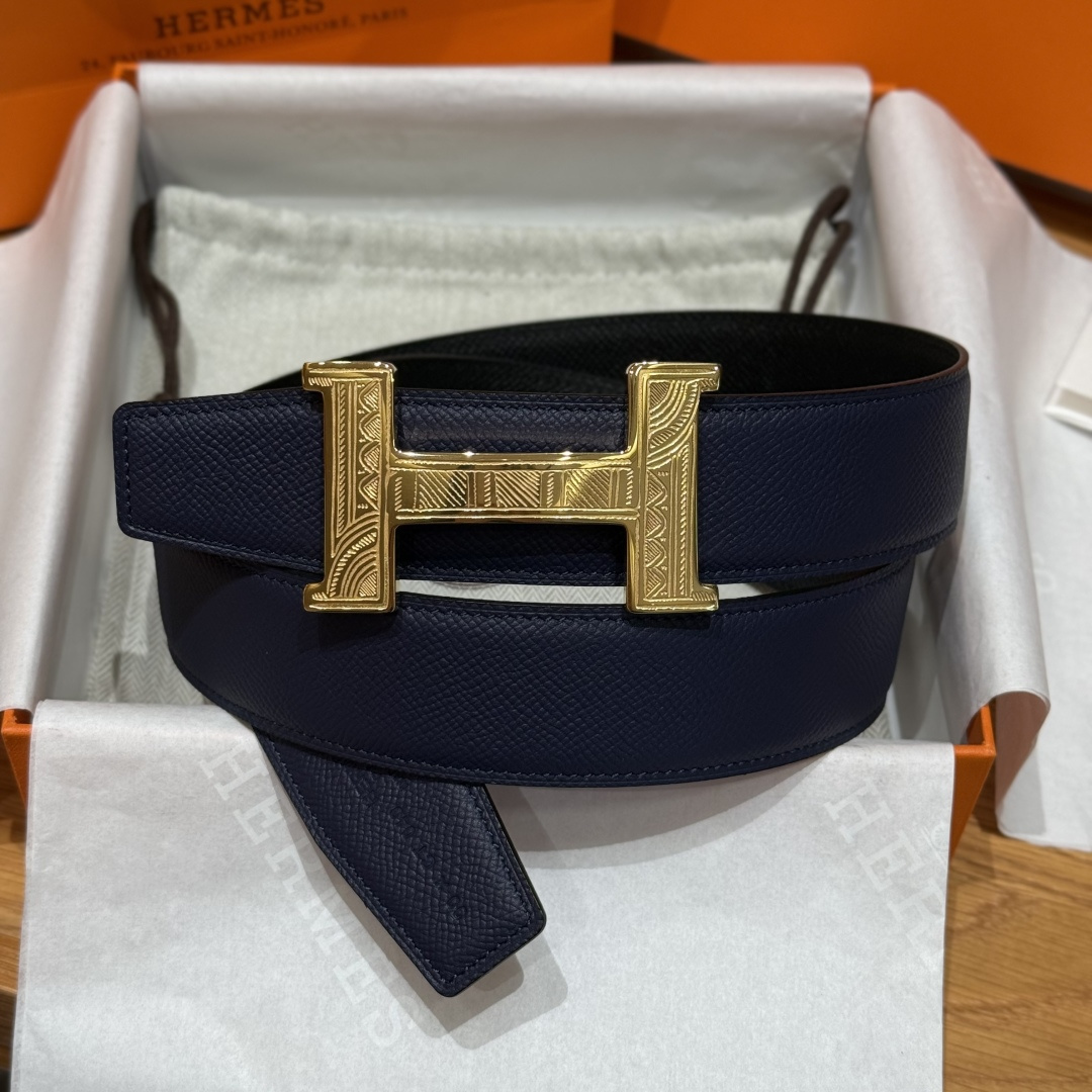 H家Touareg 皮帯扣&双面皮腰 - 手工雕刻のユニークデザイン