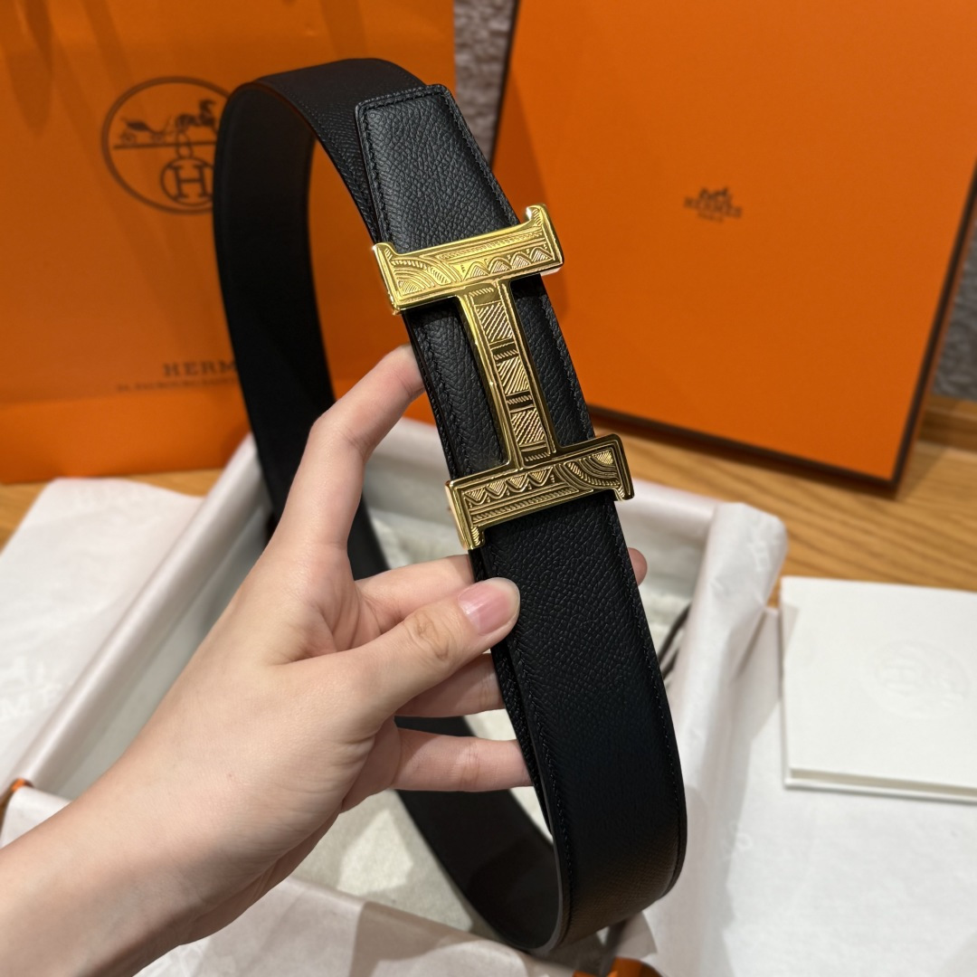 H家Touareg 皮带扣&双面皮腰 - 手工雕刻の独自デザイン