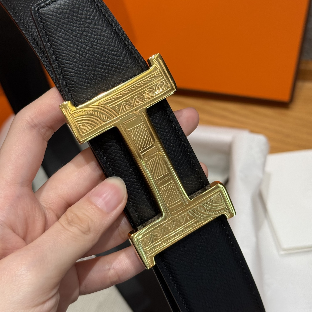 H家Touareg 皮带扣&双面皮腰 - 手工雕刻の独自デザイン