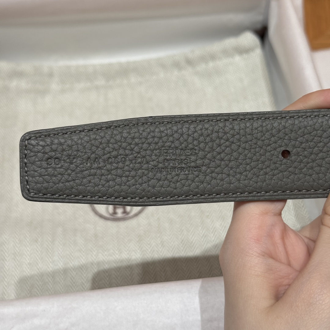 에르메스 셰뉴 당크르 양면 가죽 벨트 상세 이미지 8