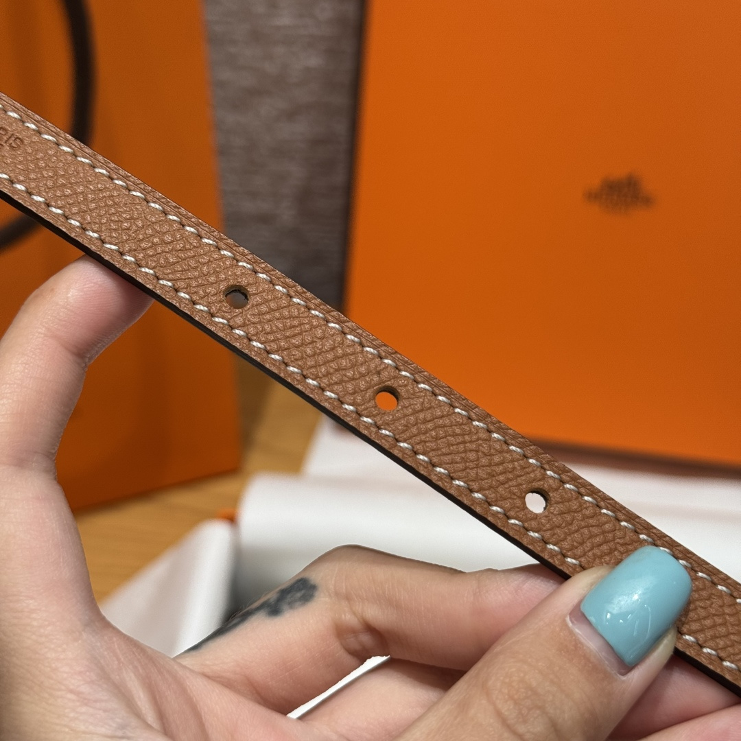 에르메스 JD350-H 가죽 벨트 1.3 cm 상세 이미지 3