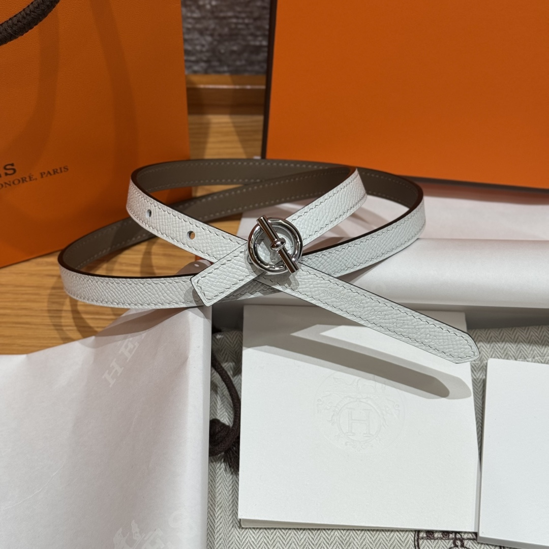 에르메스 JD350-H 가죽 벨트 1.3 cm 상세 이미지 8