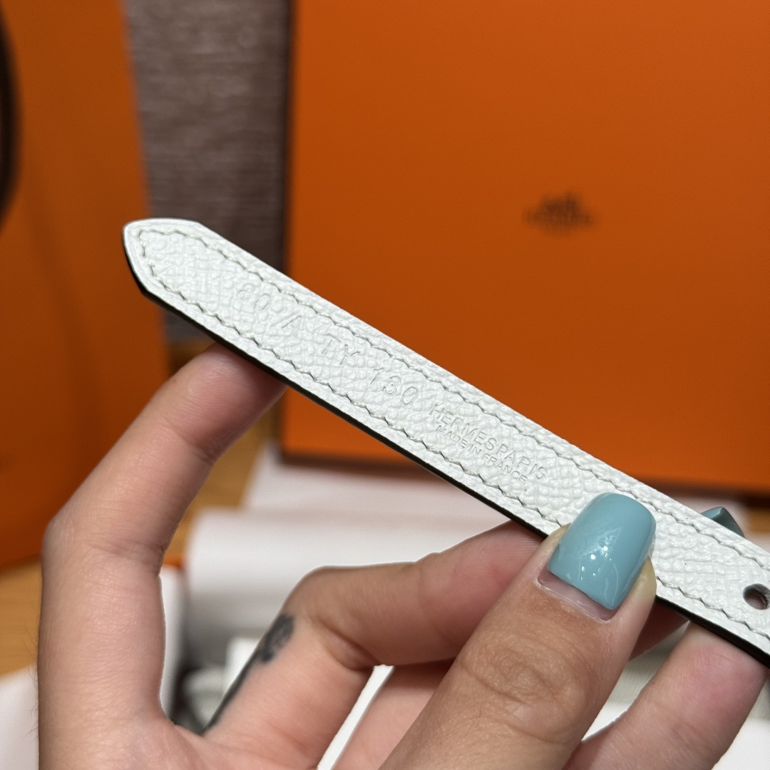 에르메스 JD350-H 가죽 벨트 1.3 cm 상세 이미지 10