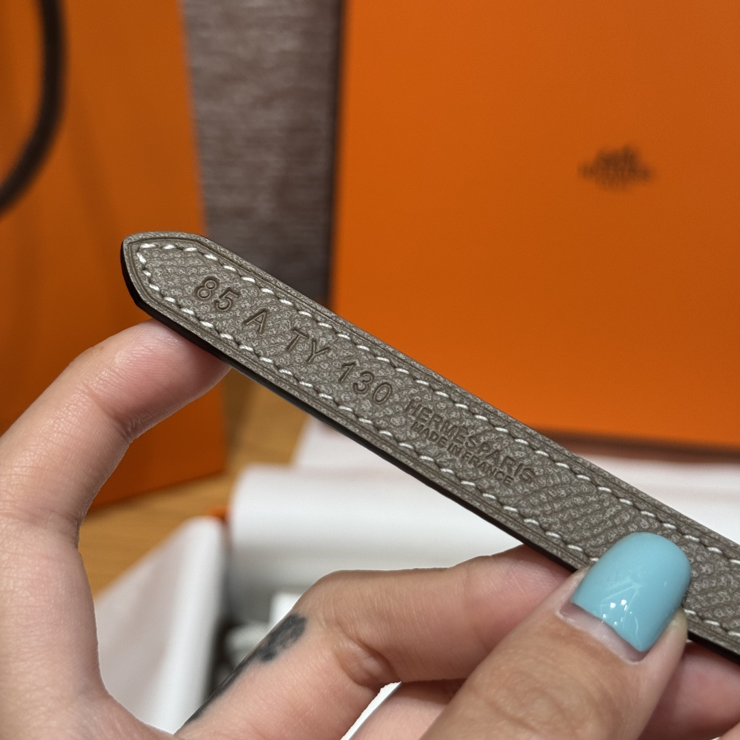 에르메스 JD350-H 가죽 벨트 1.3 cm 상세 이미지 7