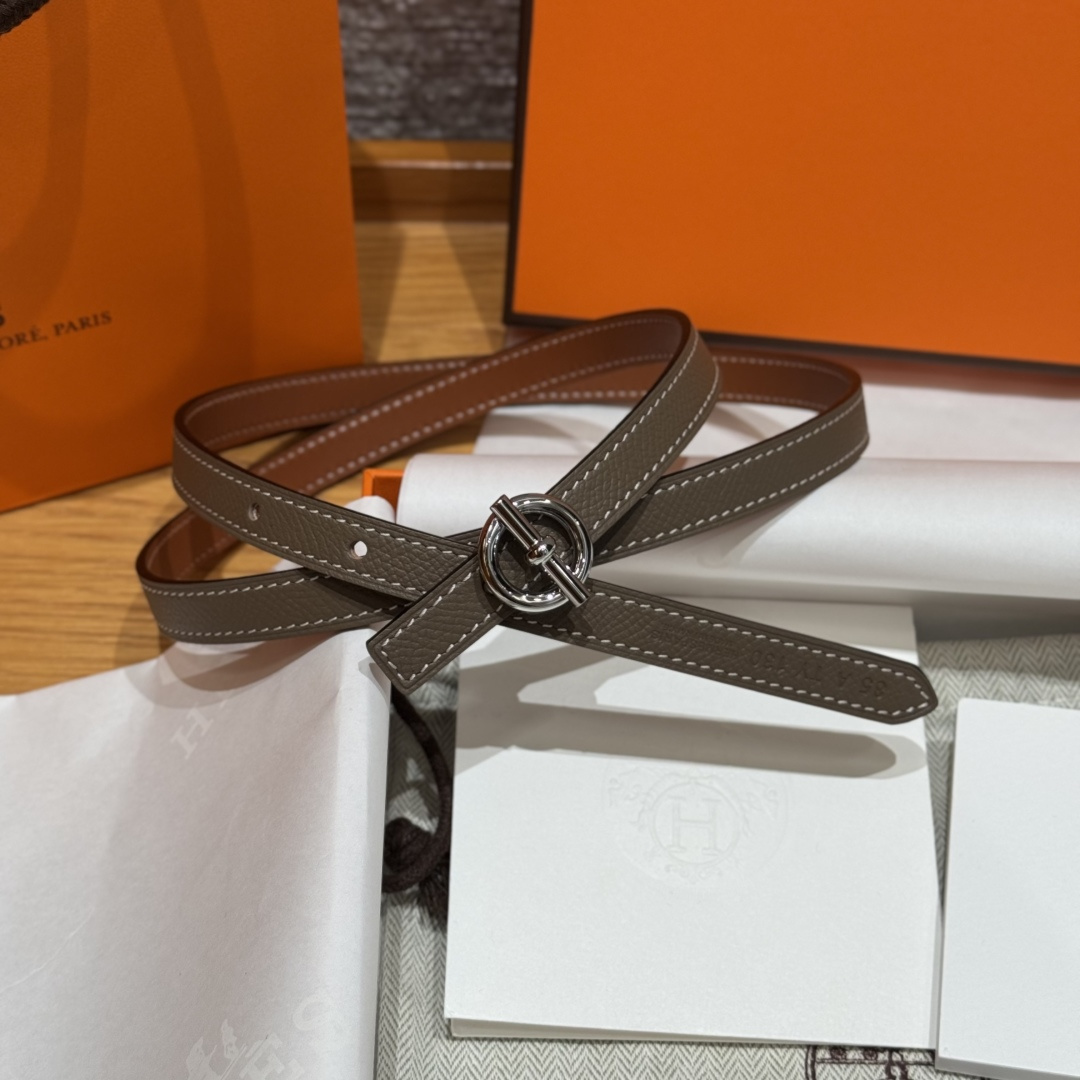 에르메스 JD350-H 가죽 벨트 1.3 cm 상세 이미지 5