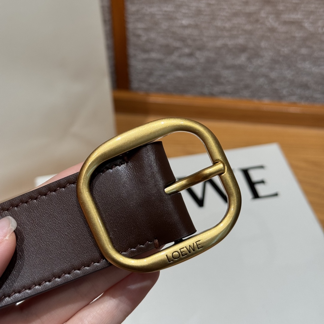 Loewe Women's Classic Leather Belt with Signature Buckle - 3.5cm Width 6 cmp i1750758530255 7506 0 3