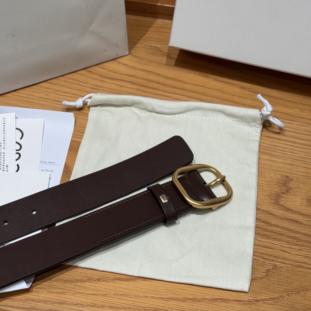 Loewe Women's Classic Leather Belt with Signature Buckle - 3.5cm Width 7 cmp i1750758530274 388 0 4
