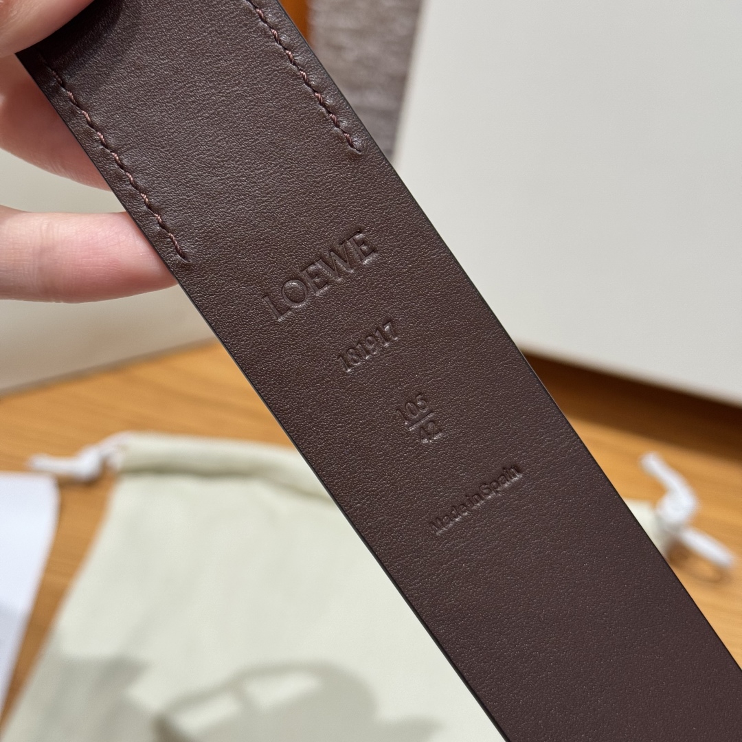Loewe Women's Classic Leather Belt with Signature Buckle - 3.5cm Width 10 cmp i1750758531867 4405 0 1